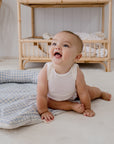 Baby Merino Envelope Neck Singlet | Vanilla