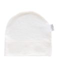 baby merino beanie in white