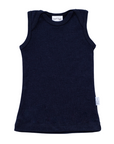 Baby Merino Envelope Neck Singlet | Indigo