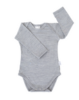 Long Sleeve Merino Bodysuit | Grey Marle