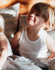 Kids Merino Round Neck Singlet | Indigo