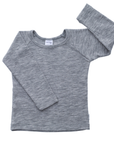Kids Merino Long Sleeve Top | Grey Marle