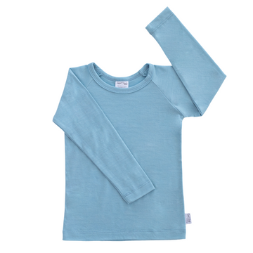 Kids Merino Long Sleeve Top | Sky Blue