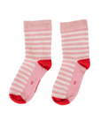 Baby Merino Crew Socks | Light Pink Stripe