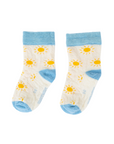 Baby Merino Crew Socks | Yellow Suns