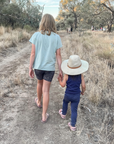 Kids Merino Round Neck Singlet | Indigo