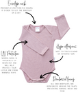 Long Sleeve Merino Bodysuit | Navy