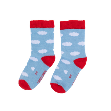 Baby Merino Adventure Socks | Light Blue Clouds