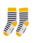 Kids Merino Gumboot Socks | Navy & Yellow Stripe