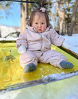 Baby Merino Adventure Socks | Navy & Yellow Stripe