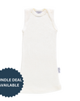 Baby Merino Envelope Neck Singlet | Vanilla