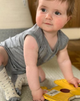Baby Merino Long Socks | Sand Stripe
