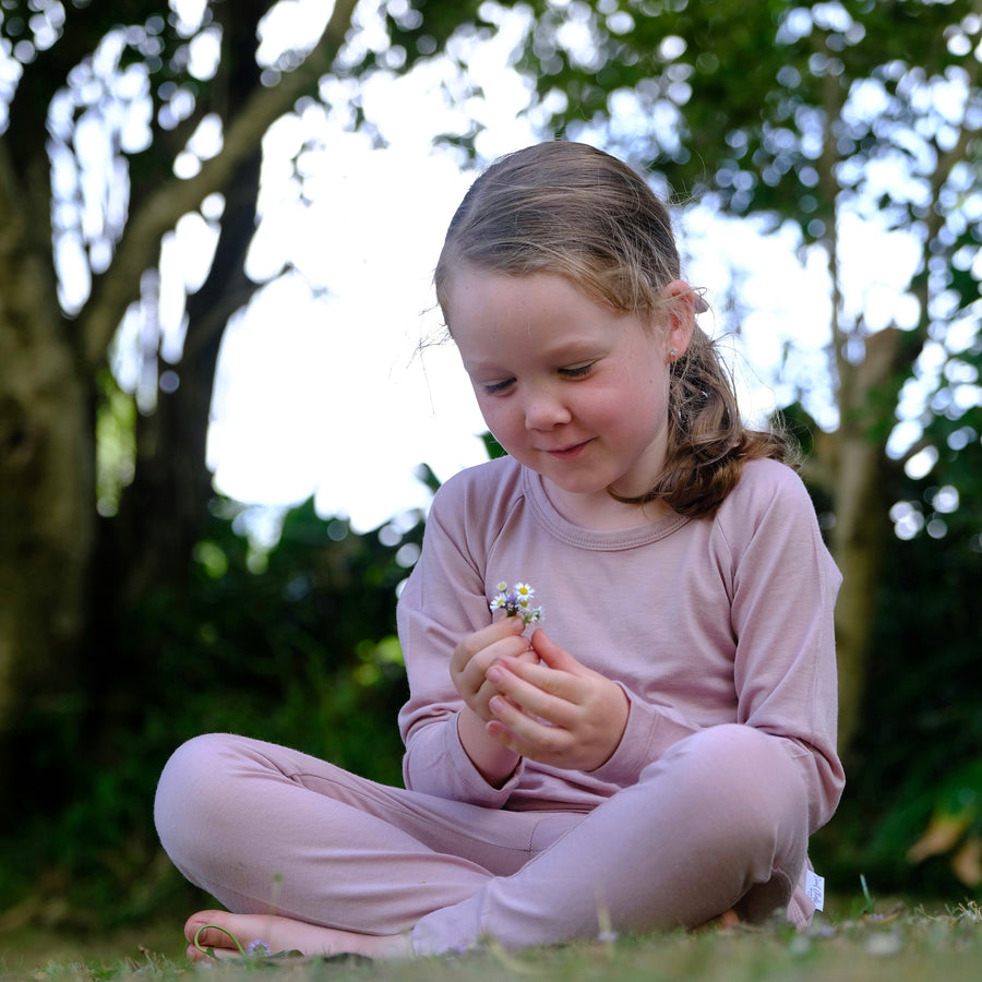 Kids Merino Long Sleeve Top | Blush