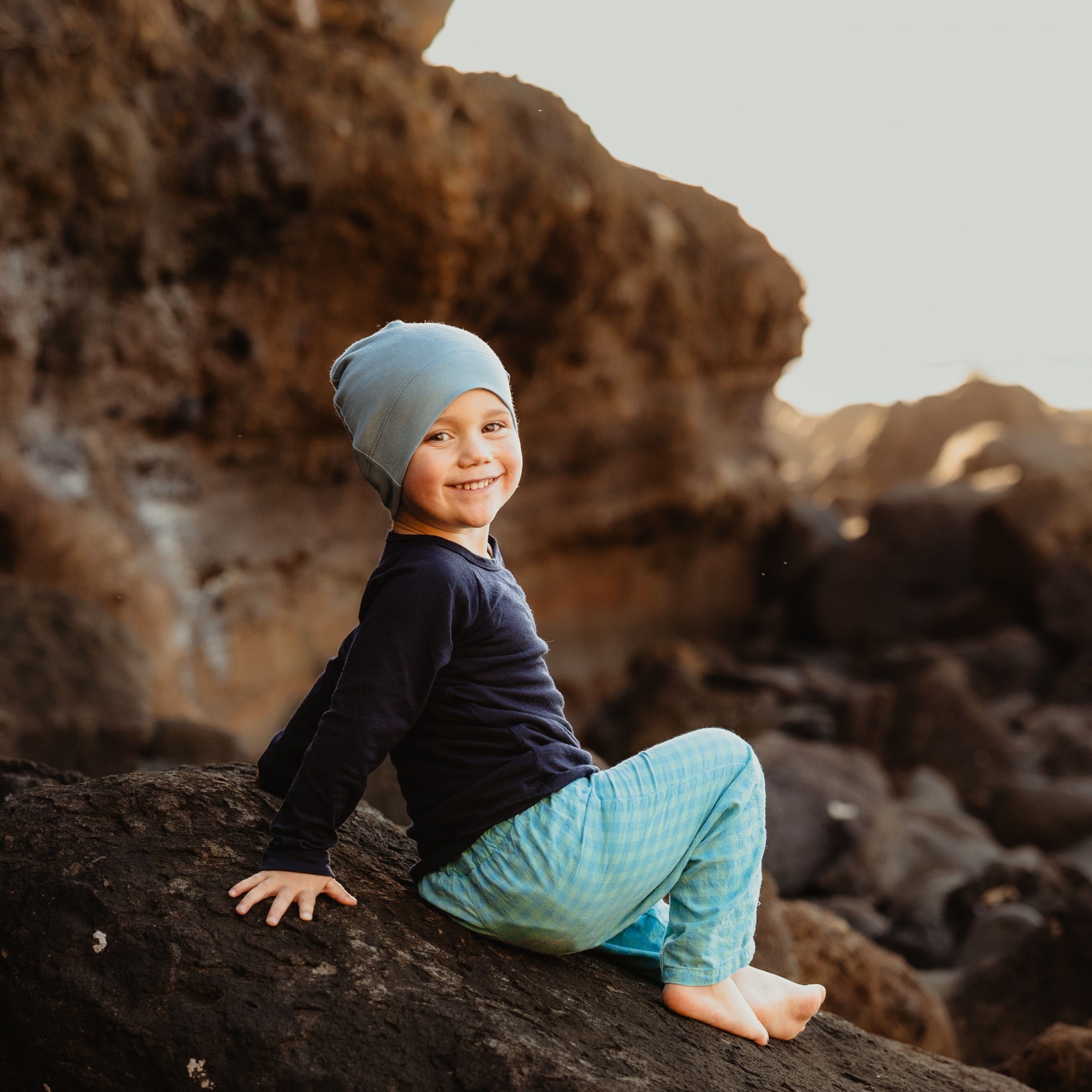 Kids Merino Beanie | Blush