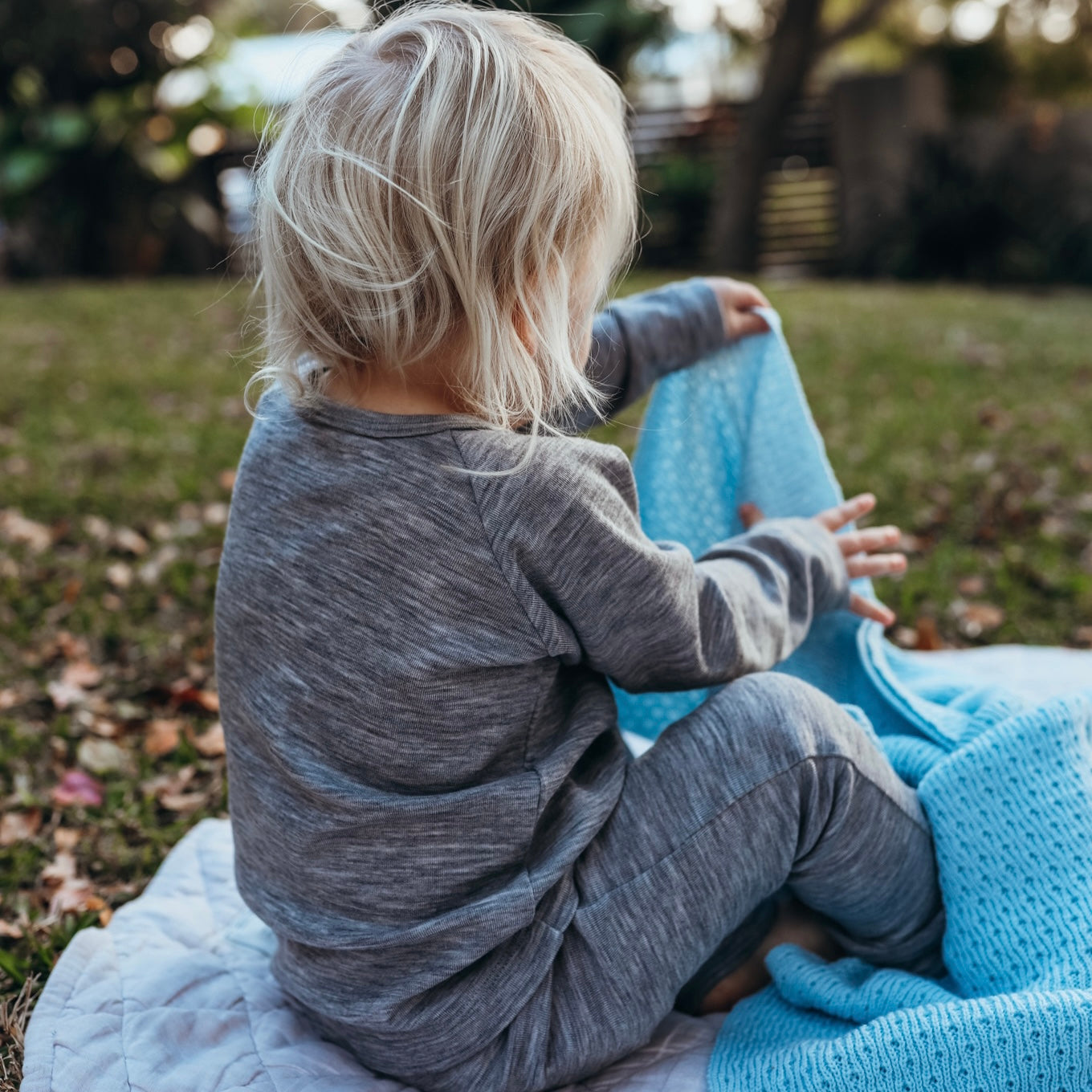 Merino Long Sleeve Top | Grey Marle
