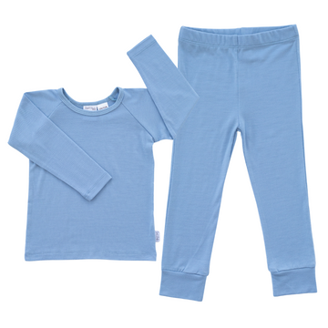 Organic Merino Pyjamas | Pale Blue