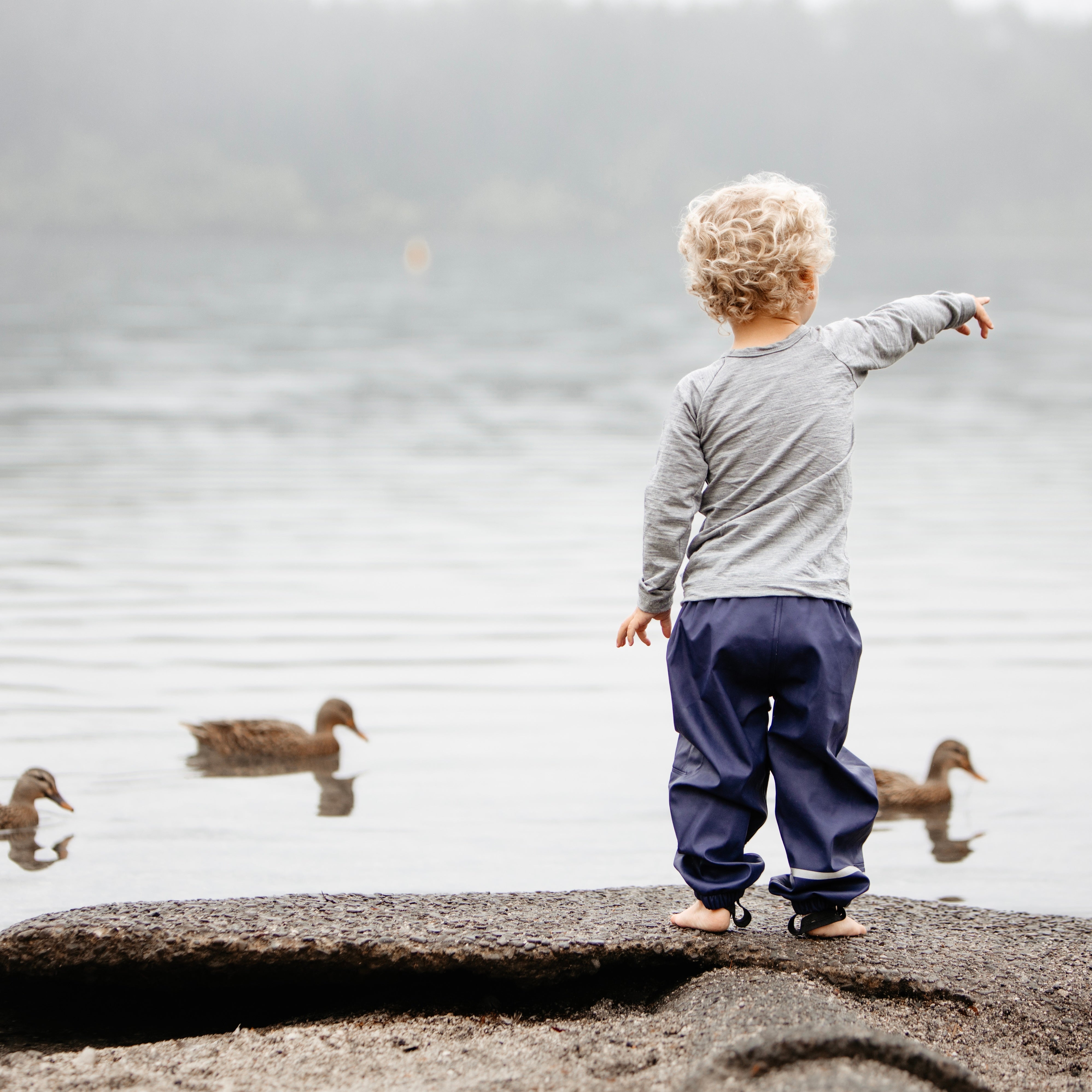 Merino Long Sleeve Top | Grey Marle