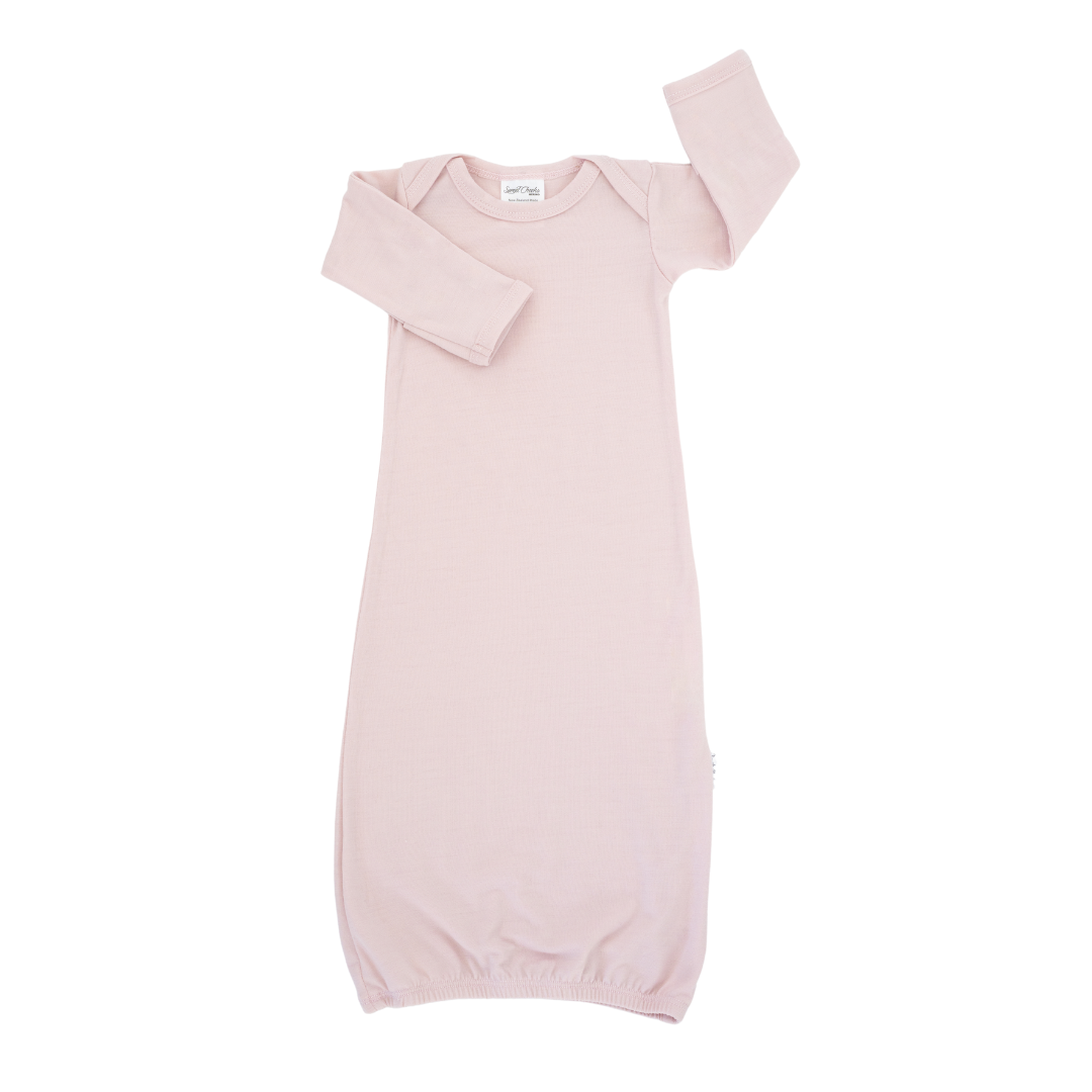 Baby Merino Envelope Neck Nightie | Pale Pink