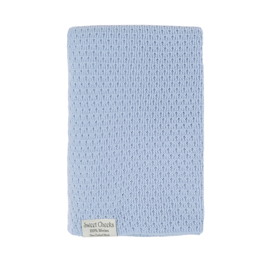 Merino Knit Blanket | Sky