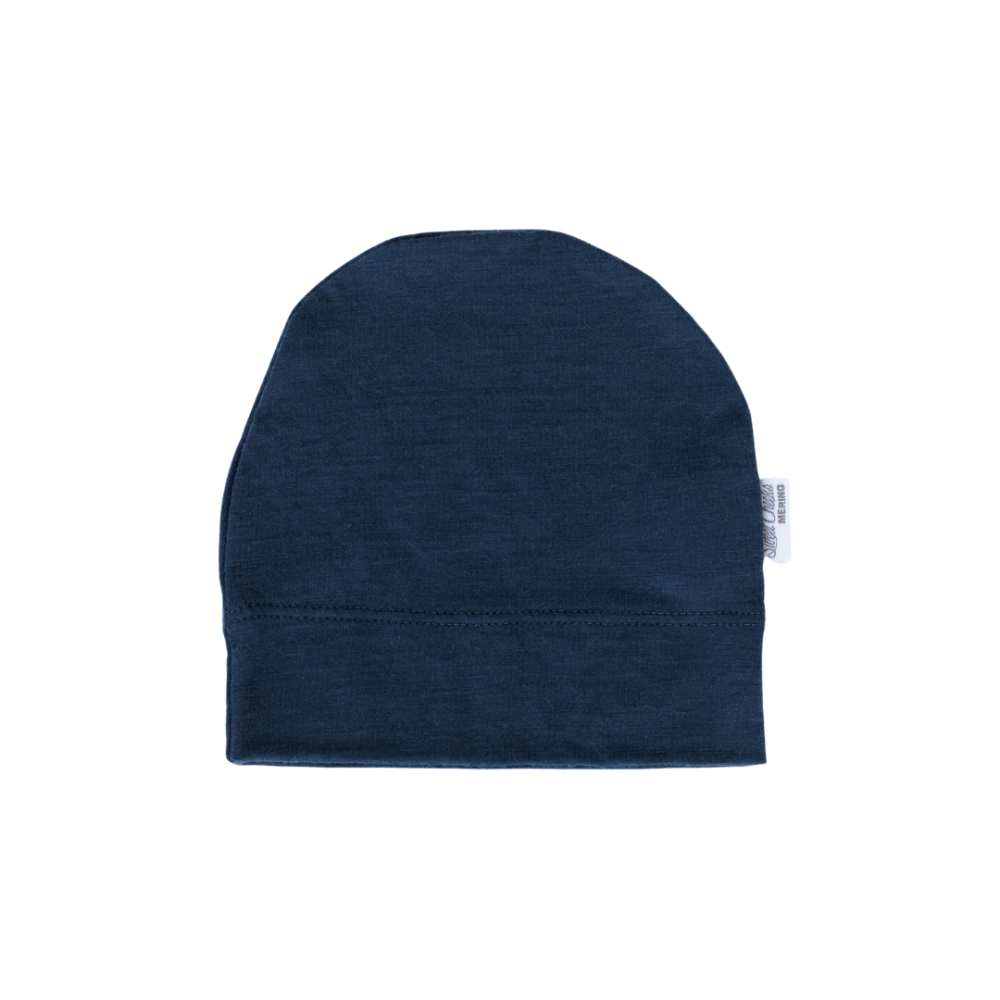 Baby Beanie Merino Wool Indigo | Sweet Cheeks Merino Australia