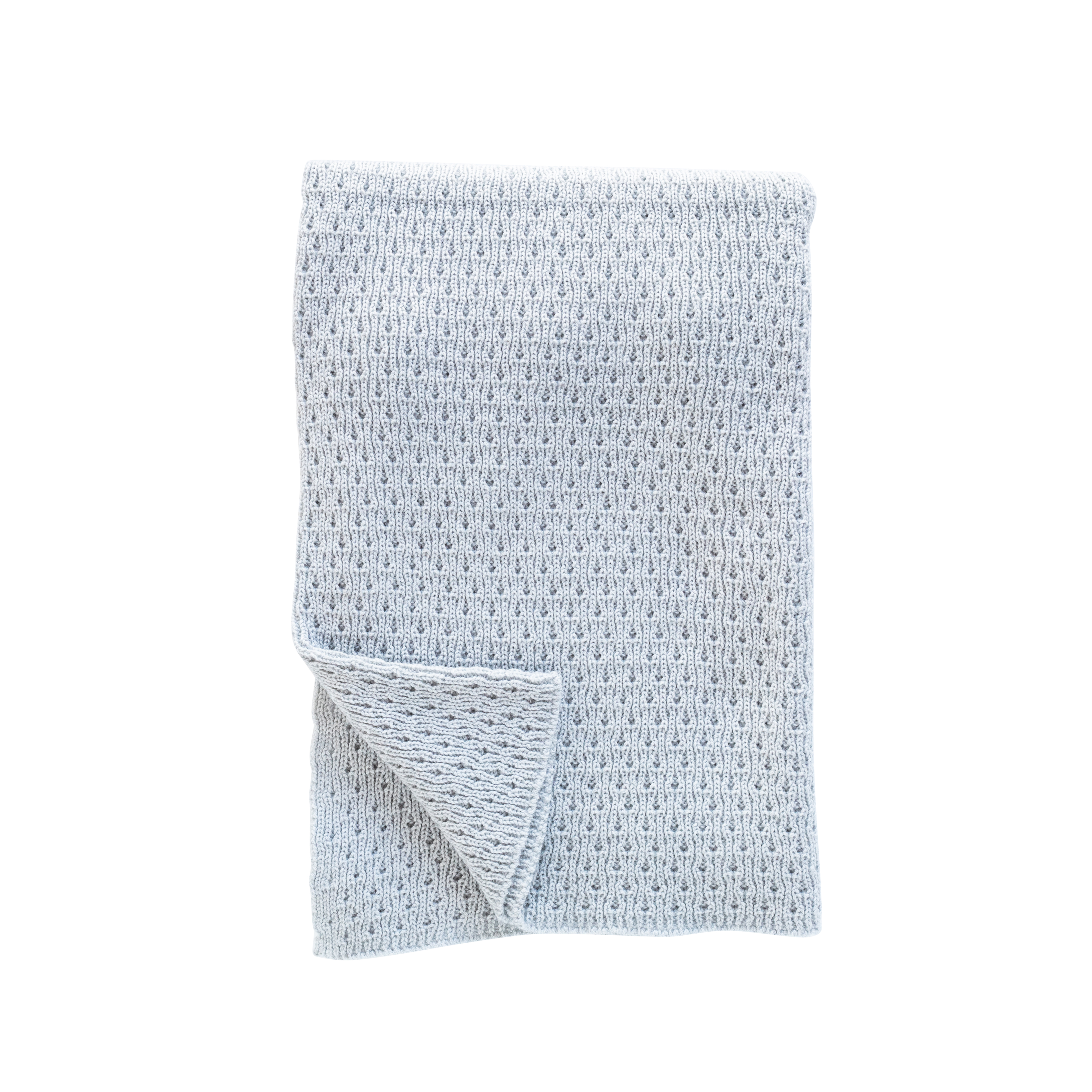 Merino Knit Blanket | Light Blue